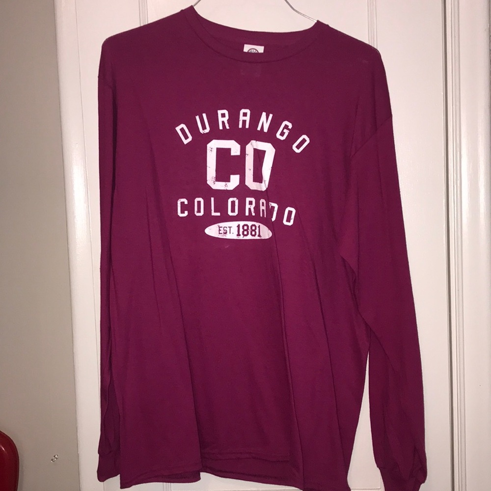 NWOT Durango long sleeve dark pink shirt Large